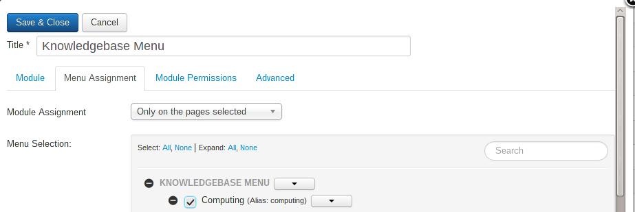Knowledgebase Menu1